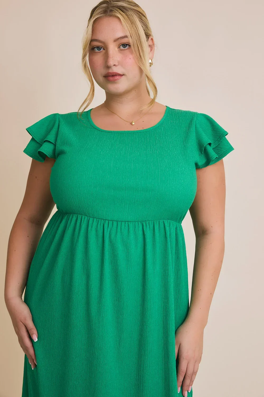 Curvy Emerald Goddess Dress