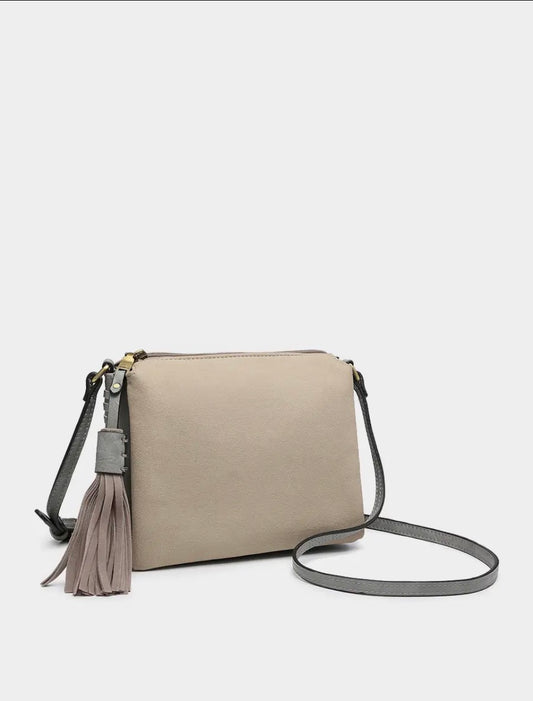 Sabrina 2 Tone Crossbody Grey/Taupe