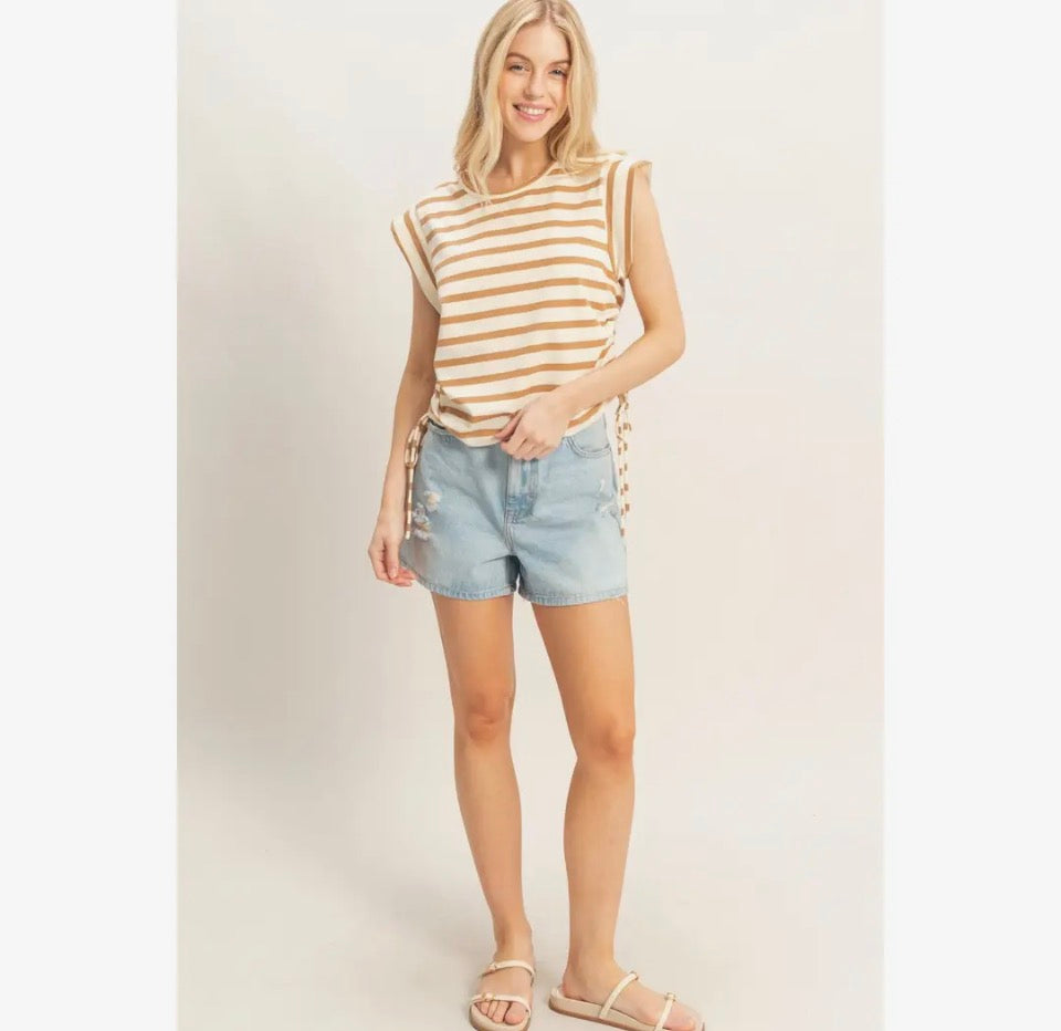 Clay Stripe Side Tie
