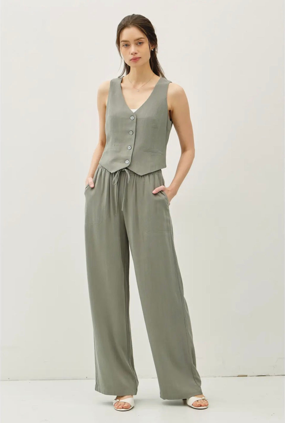 Spruce Linen Vest