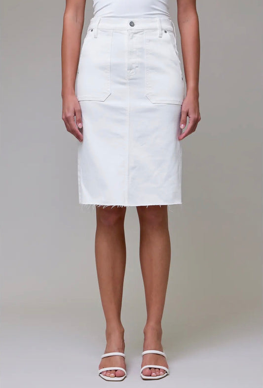 Pearl Midi Denim Skirt