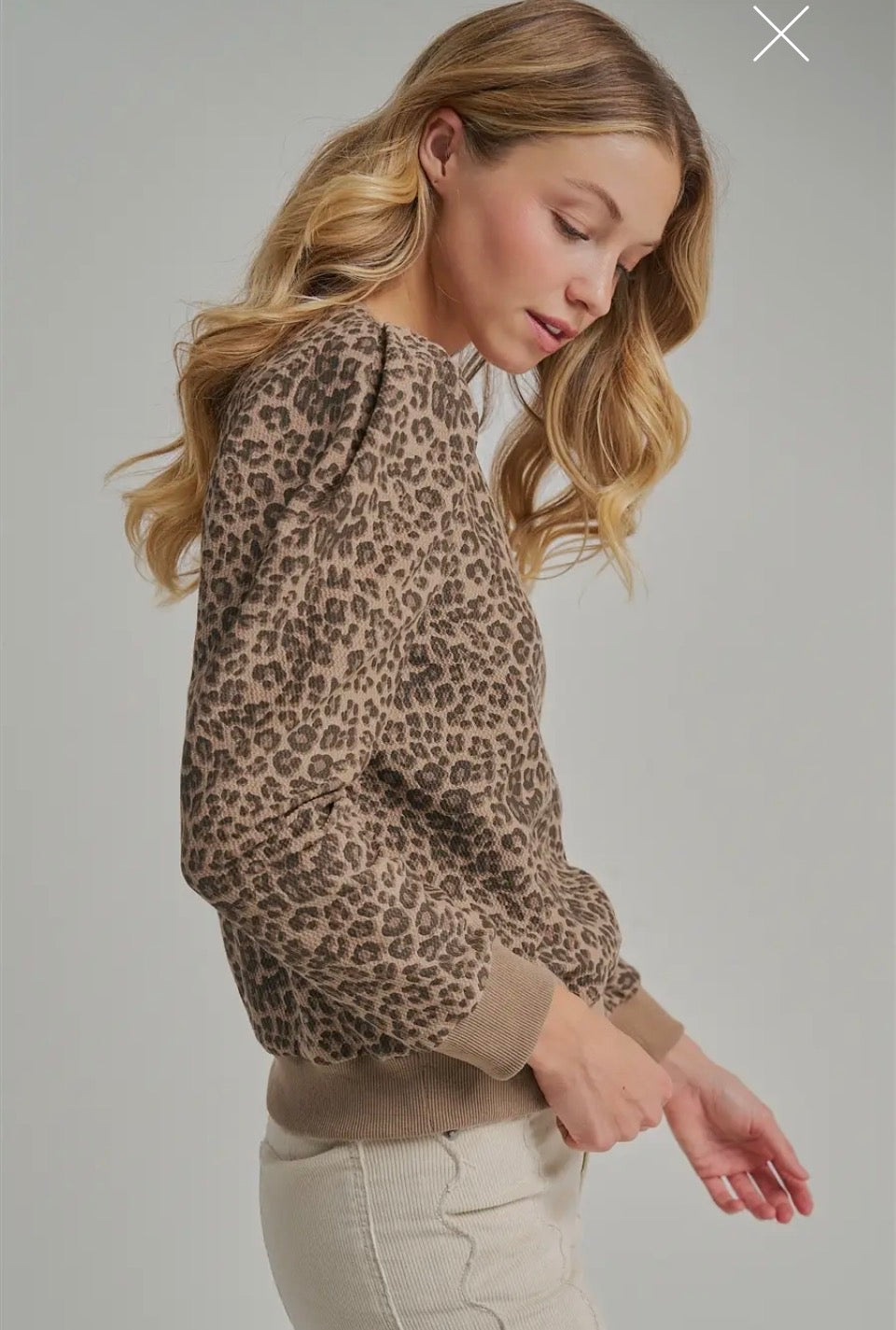 Leopard Puff Sleeve