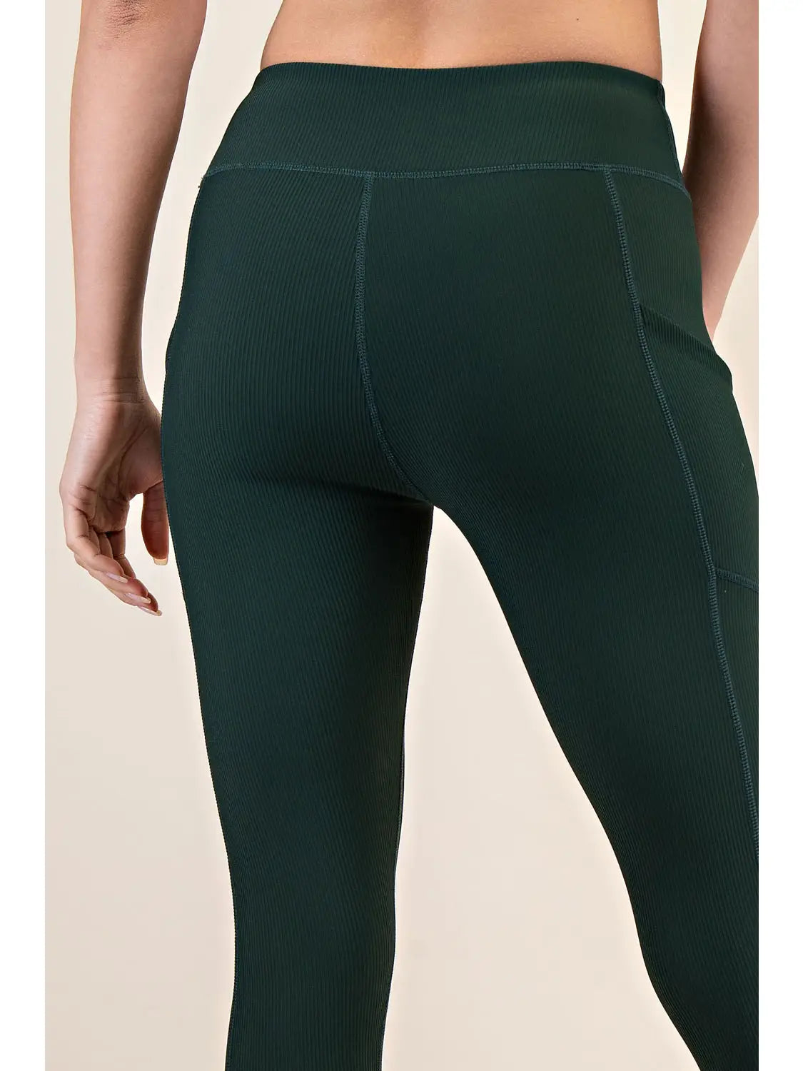 Regency Green Ribbed Leggings