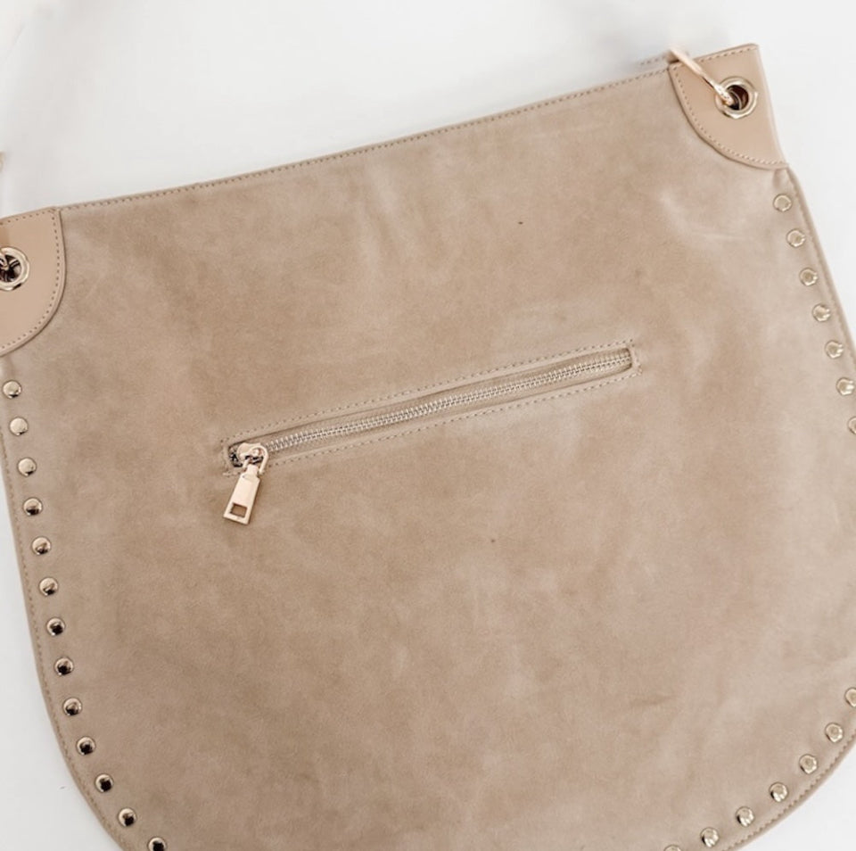 Rosalie Suede Hobo Oat