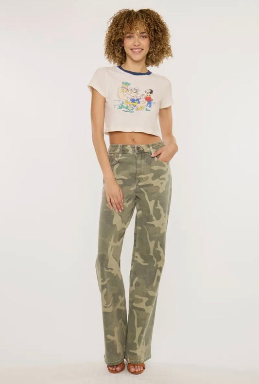 KC Camo Wide Leg Jeans