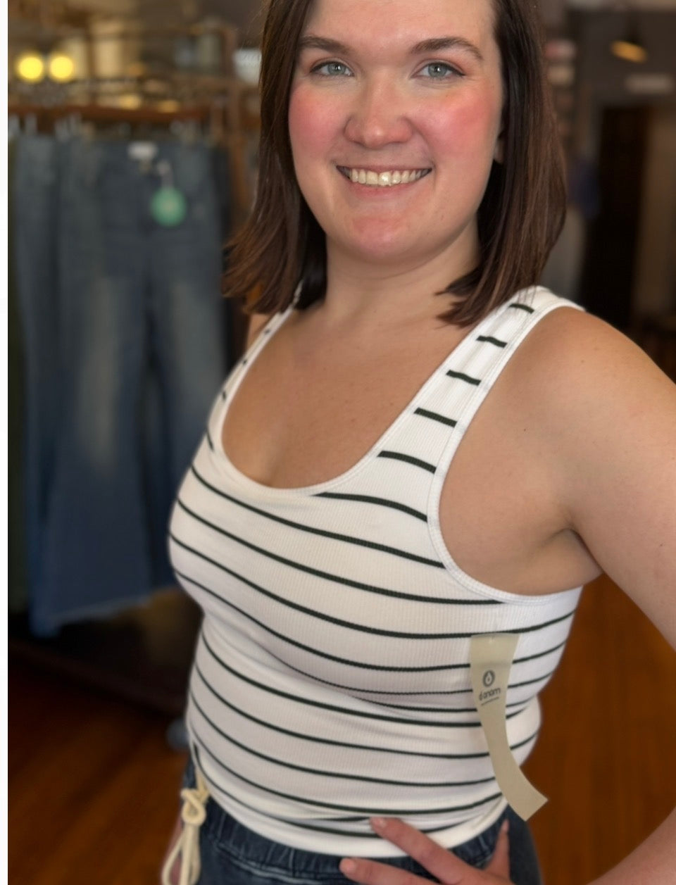 Striped Ribbed Brami Tank