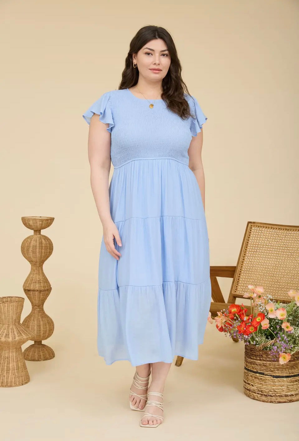 Curvy Skye Midi Dress