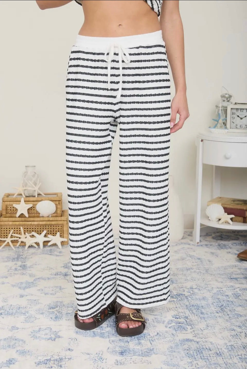 Texture Stripe Lounge Pants