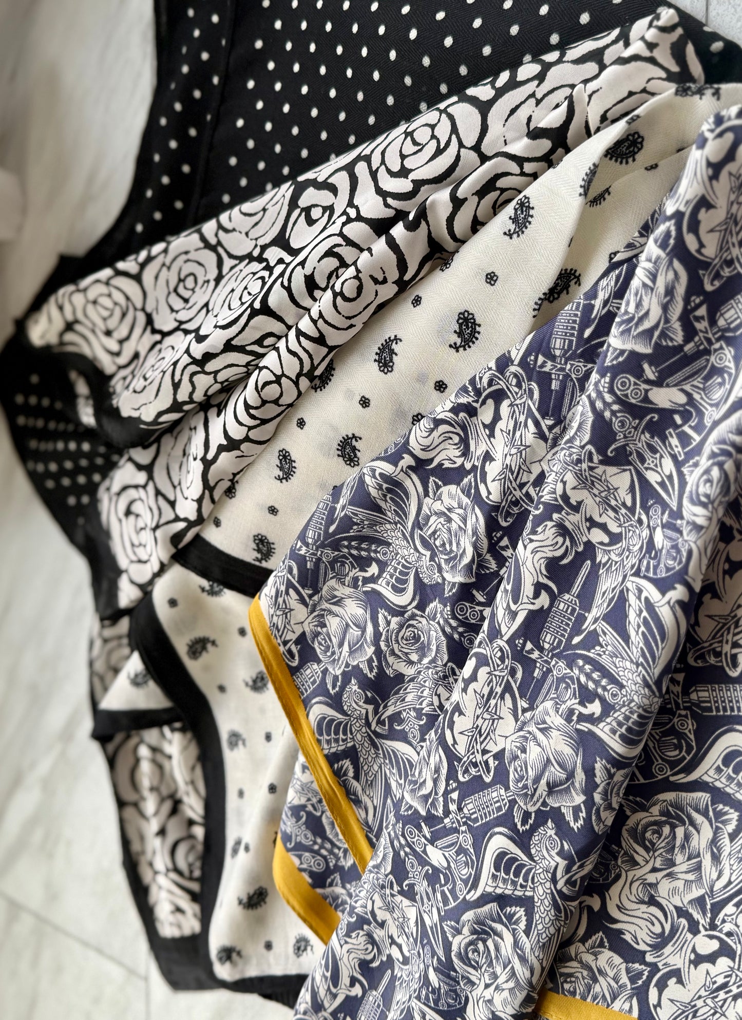 Ivory Paisey Scarf