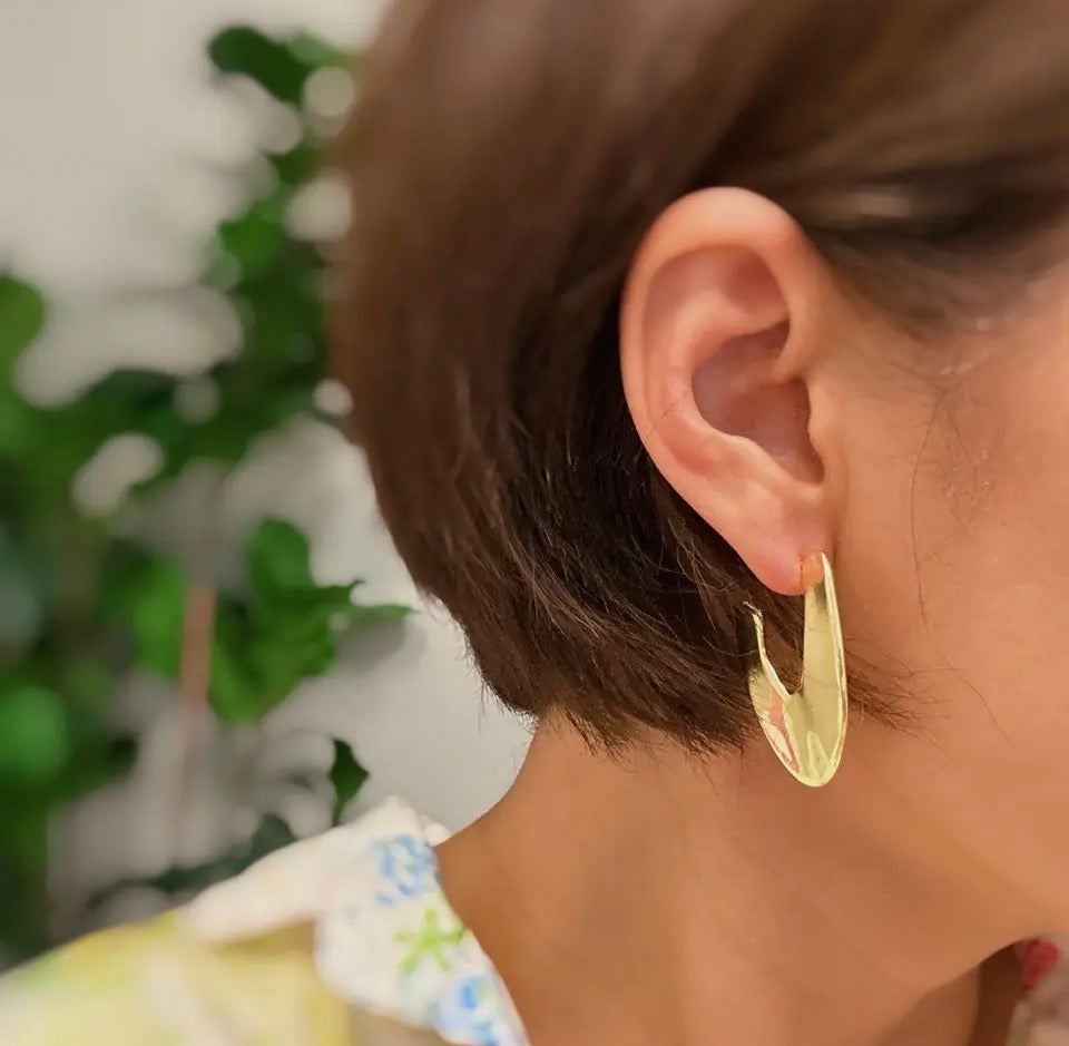 Polished Art Hoops