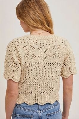 Natural Crochet Sweater