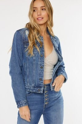 KC Distressed Denim Jacket