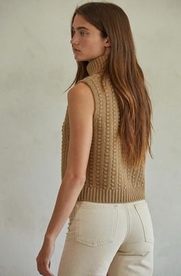 Camel Turtleneck Vest