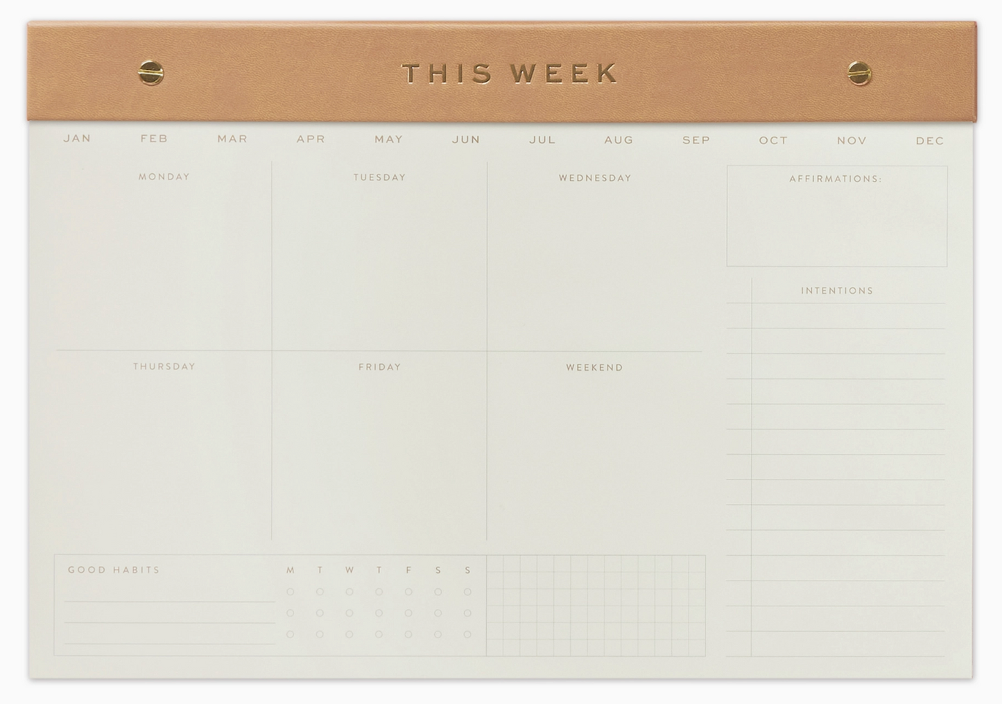 Weekly Notepad Camel