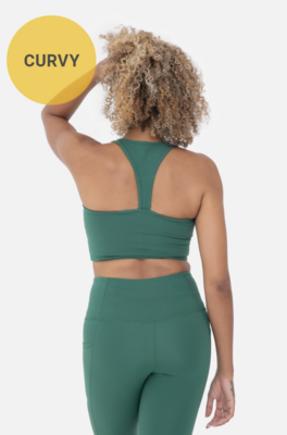 Curvy Green Sport Bra