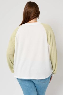Curvy Sage Raglan Sleeve