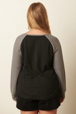 Curvy Waffle Raglan