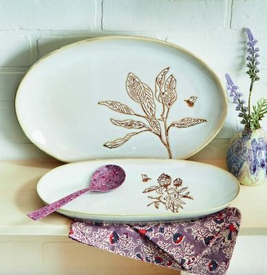 Lavender & Honey Oval Platter 12.5x6.1"