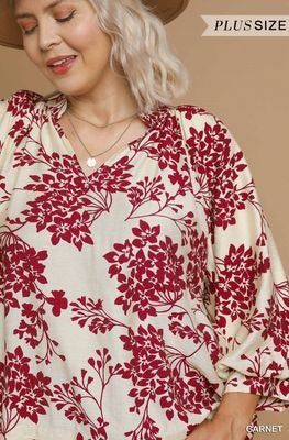 Curvy Cherry Blossom Blouse