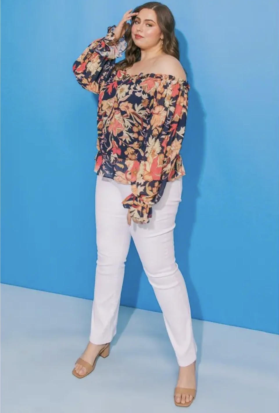Curvy Navy Floral
