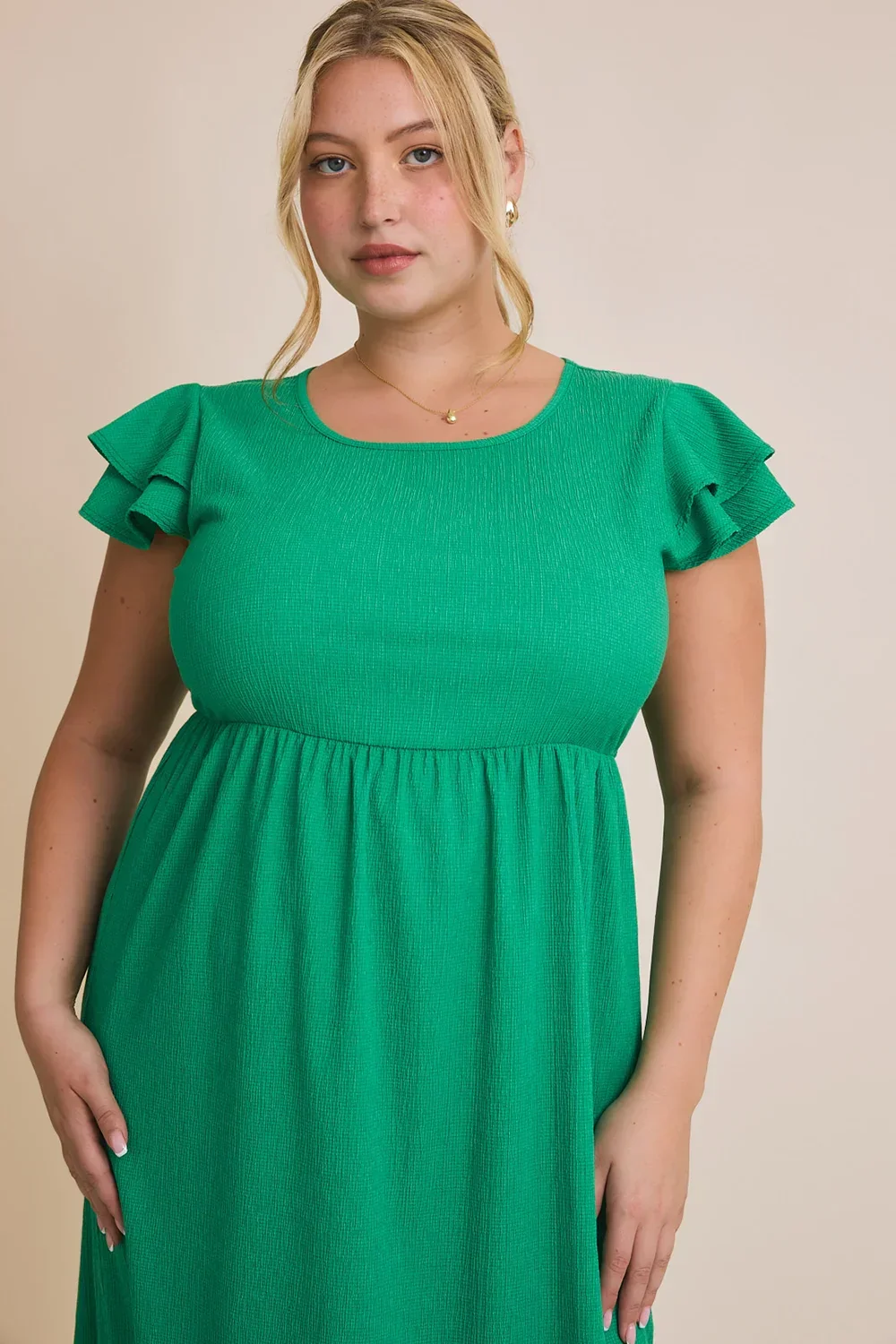 Curvy Emerald Goddess Dress
