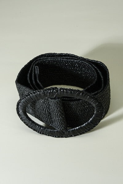 Black Oval Buckle Belt