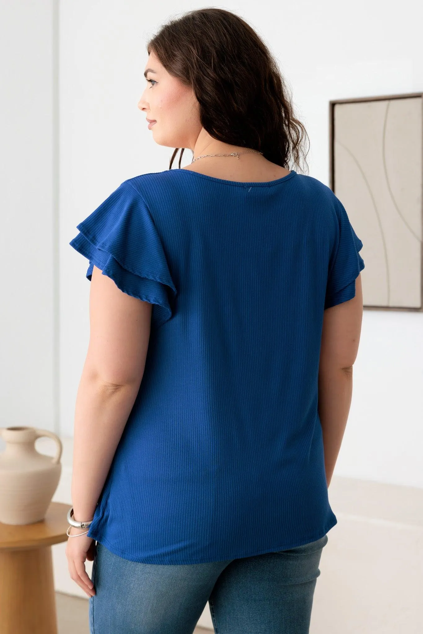 Curvy Royal Flutter Sleeve