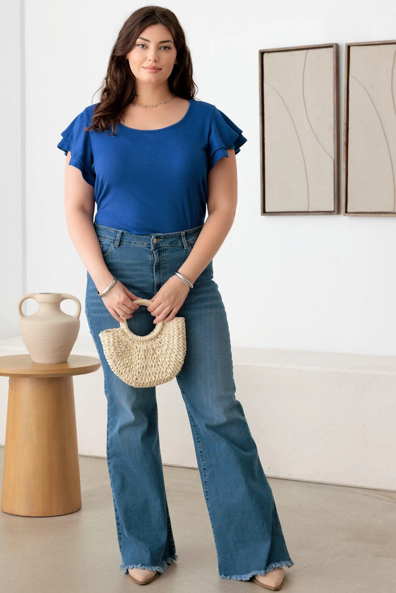 Curvy Royal Flutter Sleeve