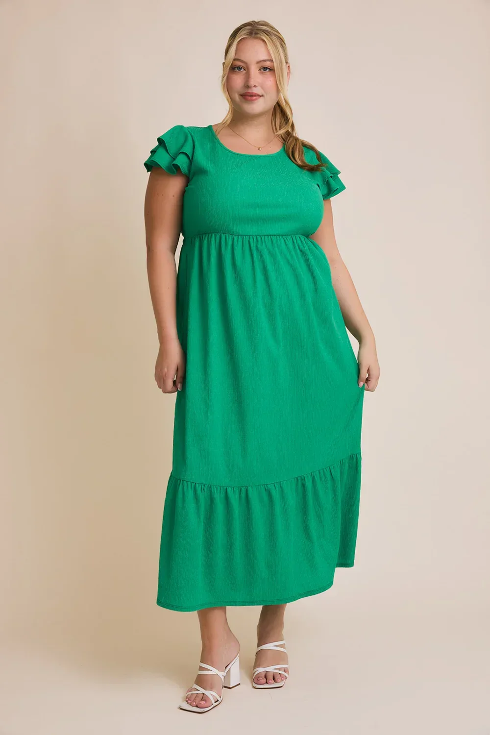 Curvy Emerald Goddess Dress