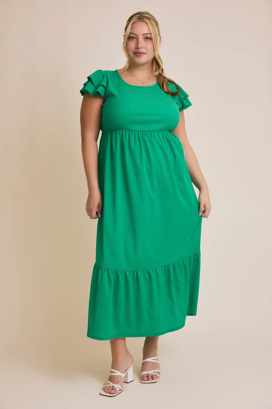 Curvy Emerald Goddess Dress