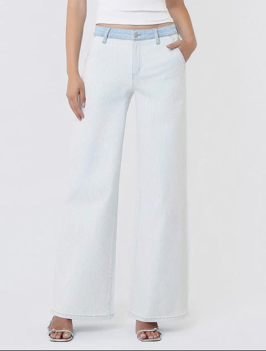 Castle Rock Constrast Stripe Wide Leg High Waist