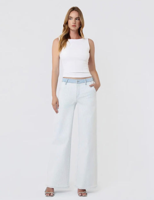Castle Rock Constrast Stripe Wide Leg High Waist