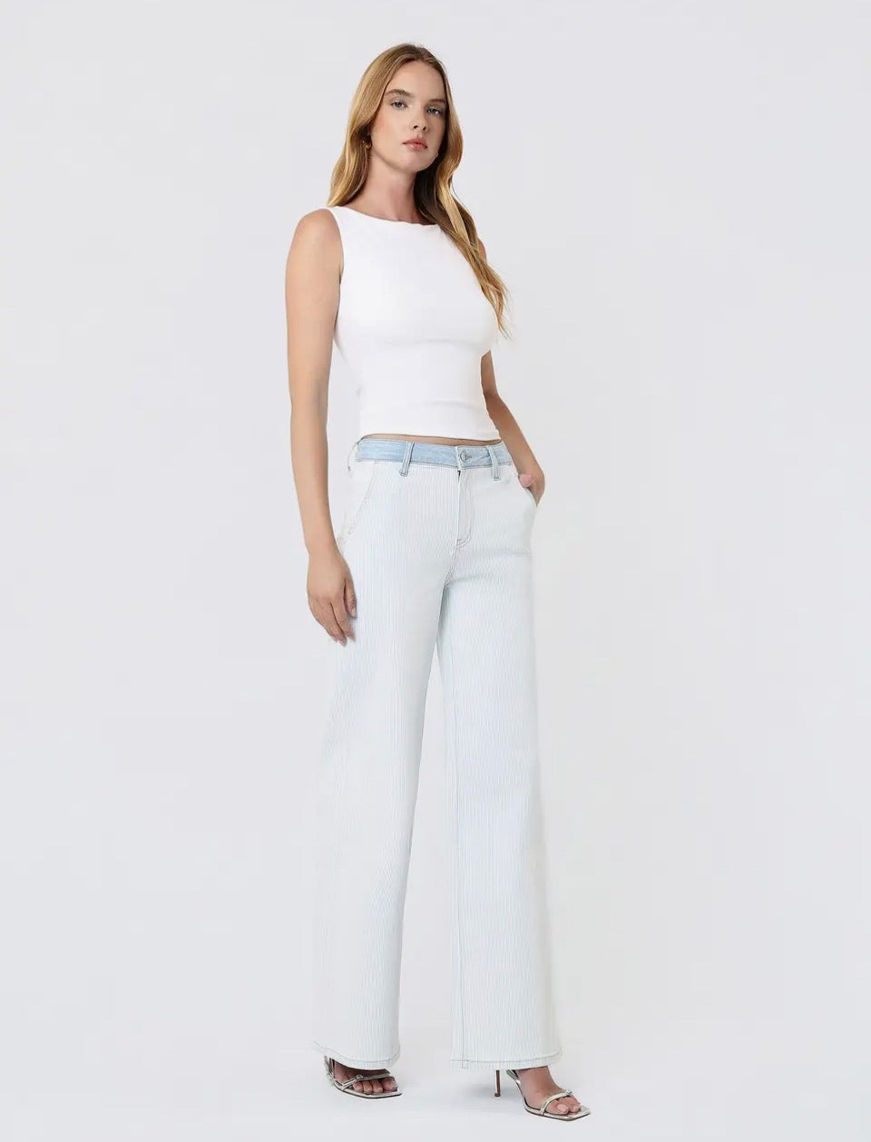 Castle Rock Constrast Stripe Wide Leg High Waist