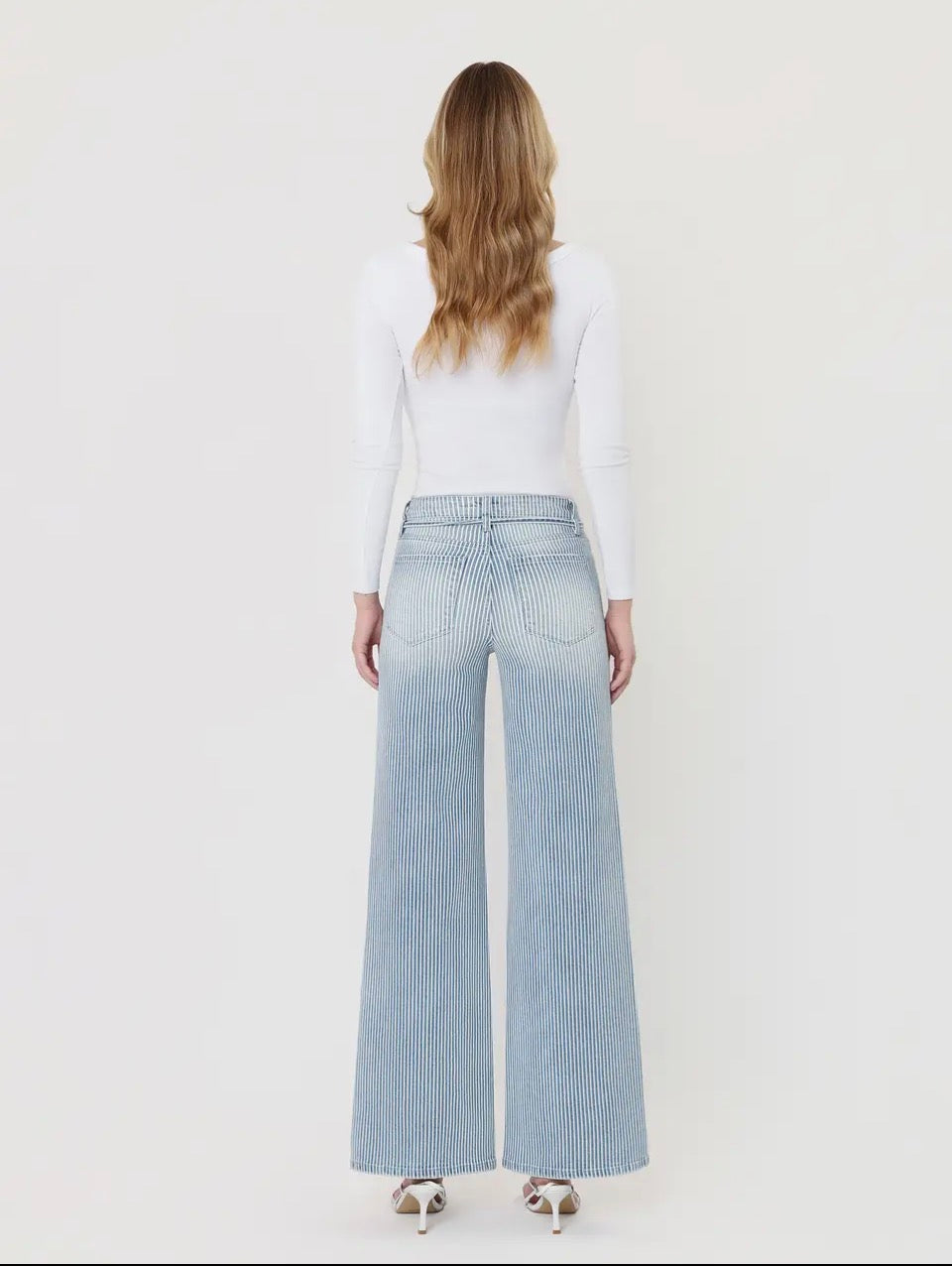 Tie Stripe Wide Leg