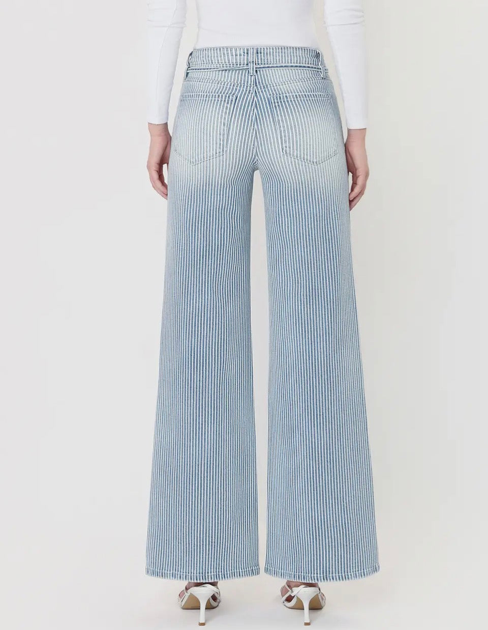 Tie Stripe Wide Leg