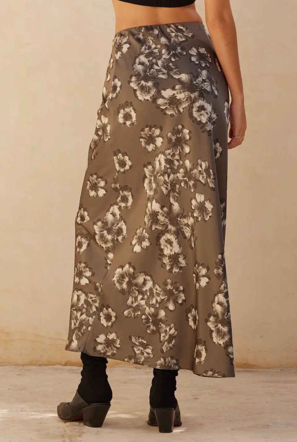 Floral Satin Maxi