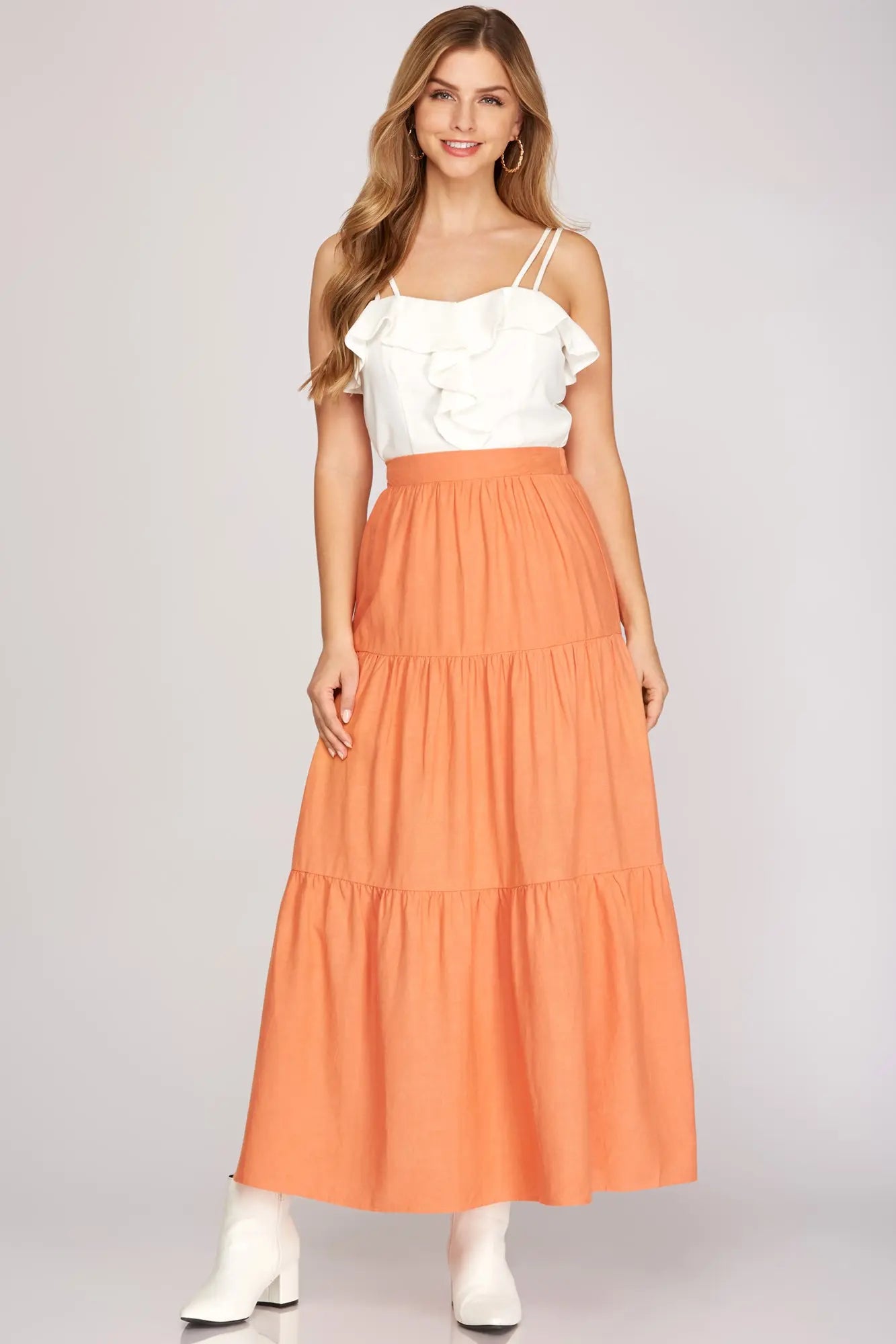 Tangerine Maxi Skirt