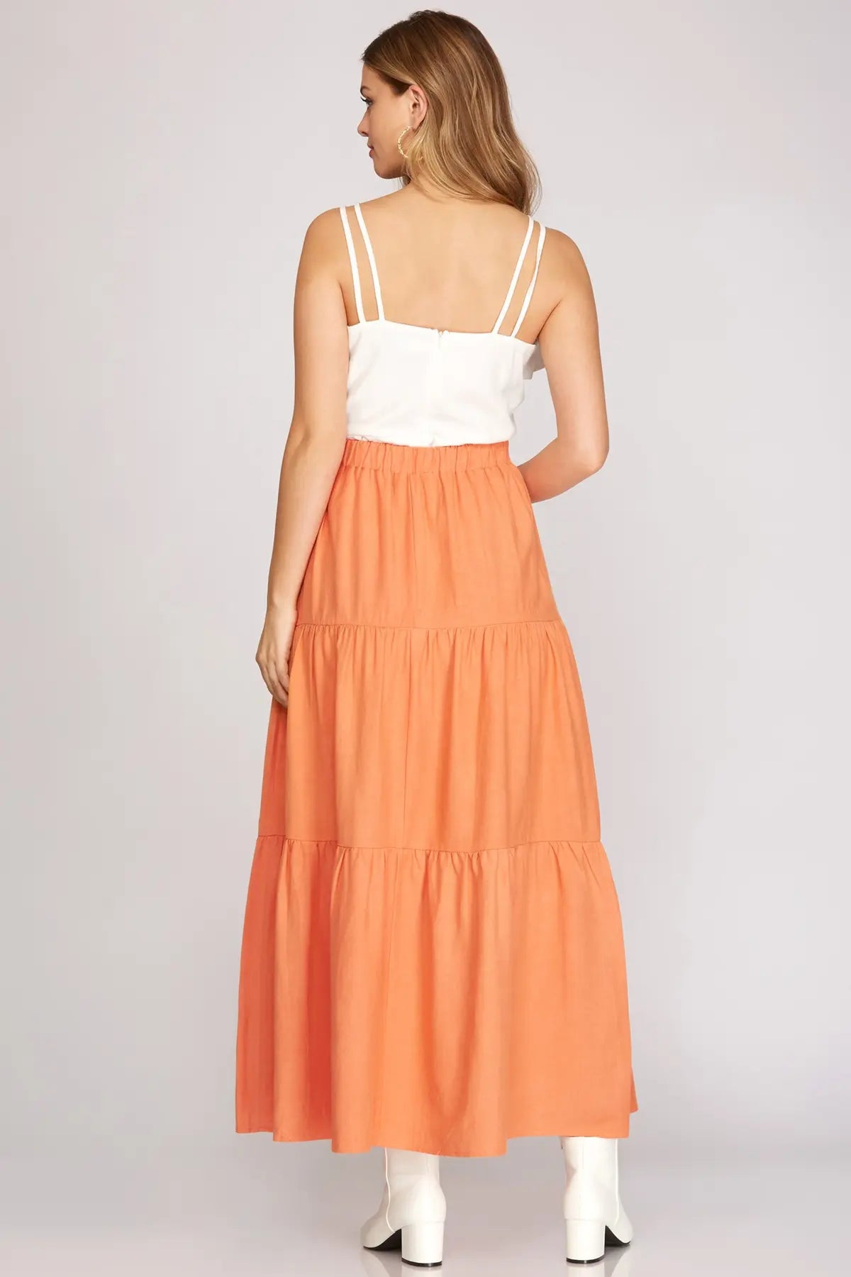 Tangerine Maxi Skirt