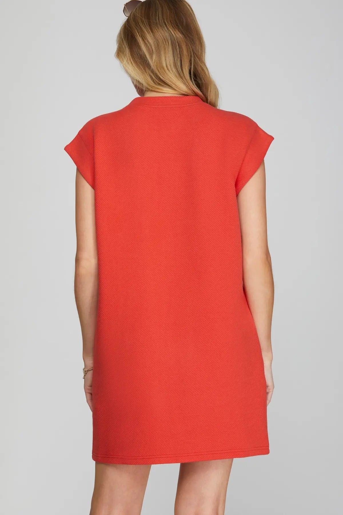 Textured Tomato Dress