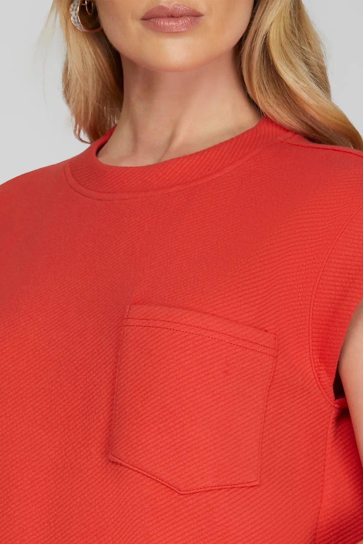 Textured Tomato Dress