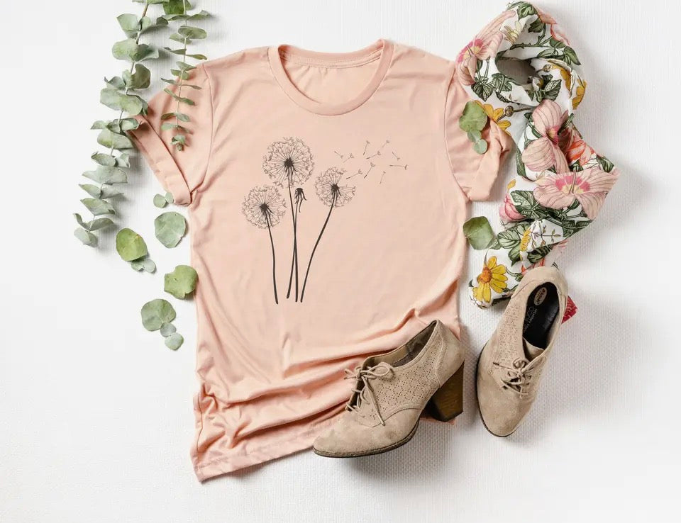 Dandelion Peach Tshirt