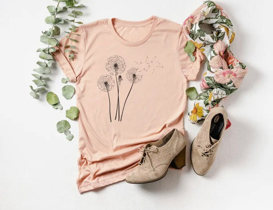 Dandelion Peach T-shirt