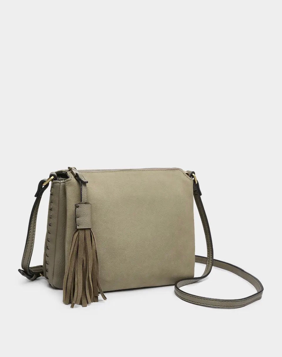 Sabrina 2 Tone Crossbody Grey/Taupe