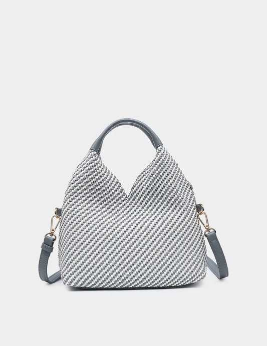 Cecily Striped Woven Bag