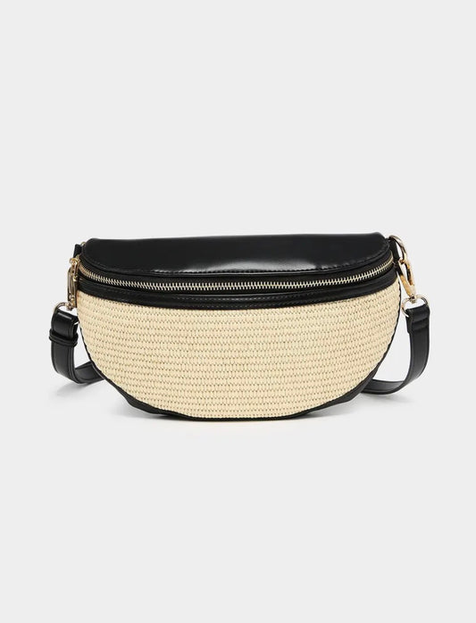 Nevaeh Straw Sling Black/Neutral