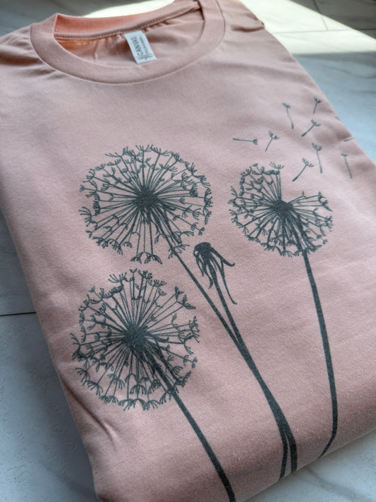 Dandelion Peach T-shirt