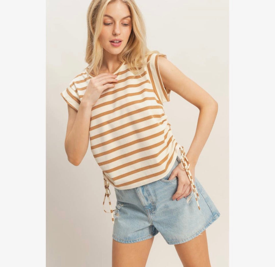 Clay Stripe Side Tie