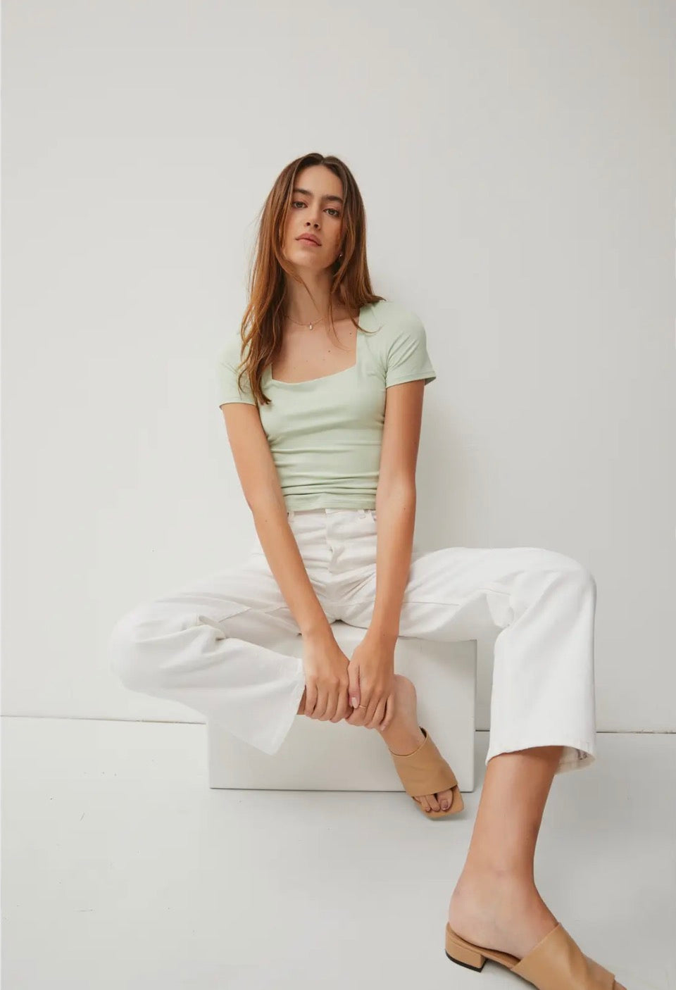 Sprout Square Neck Top