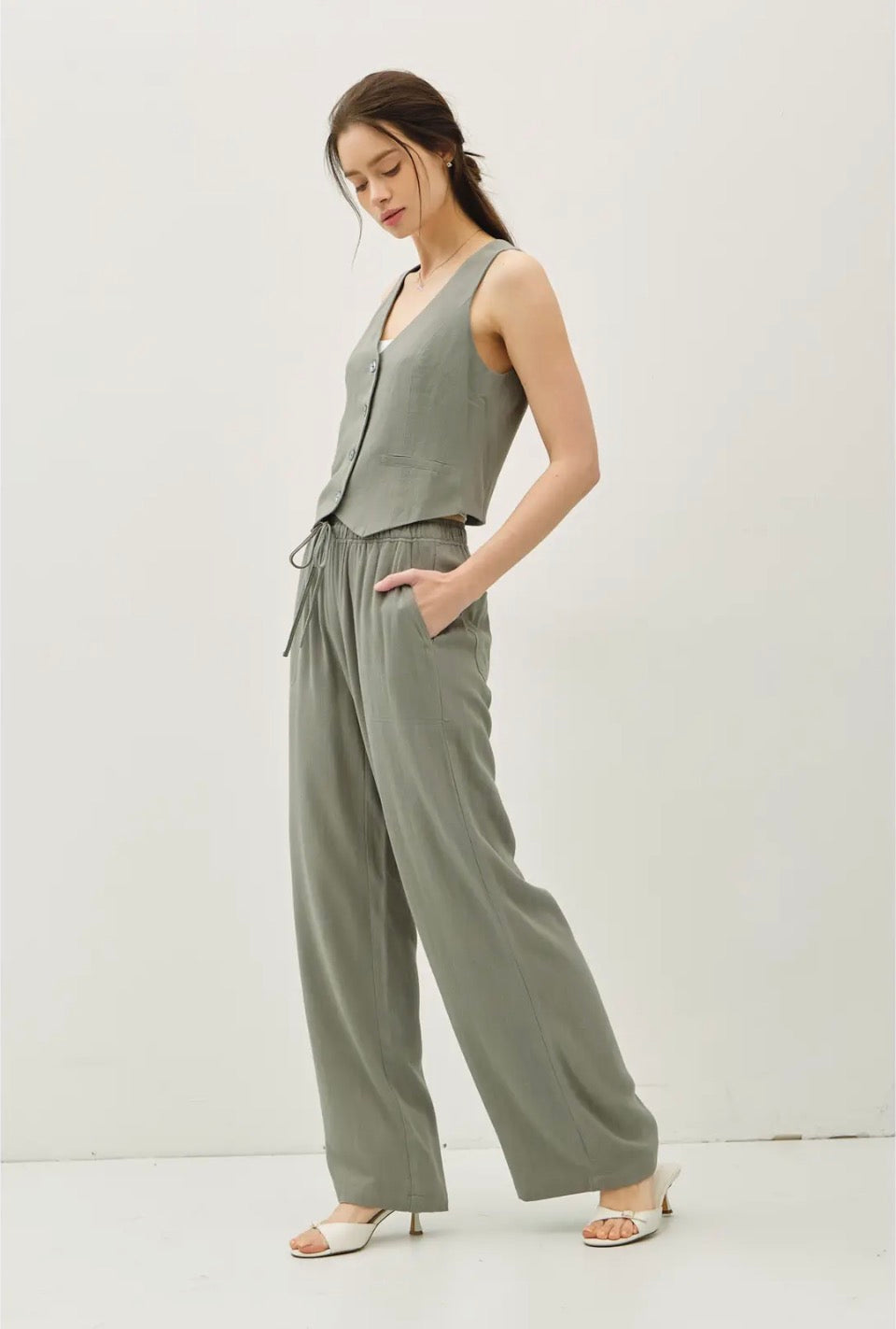 Spruce Linen Vest