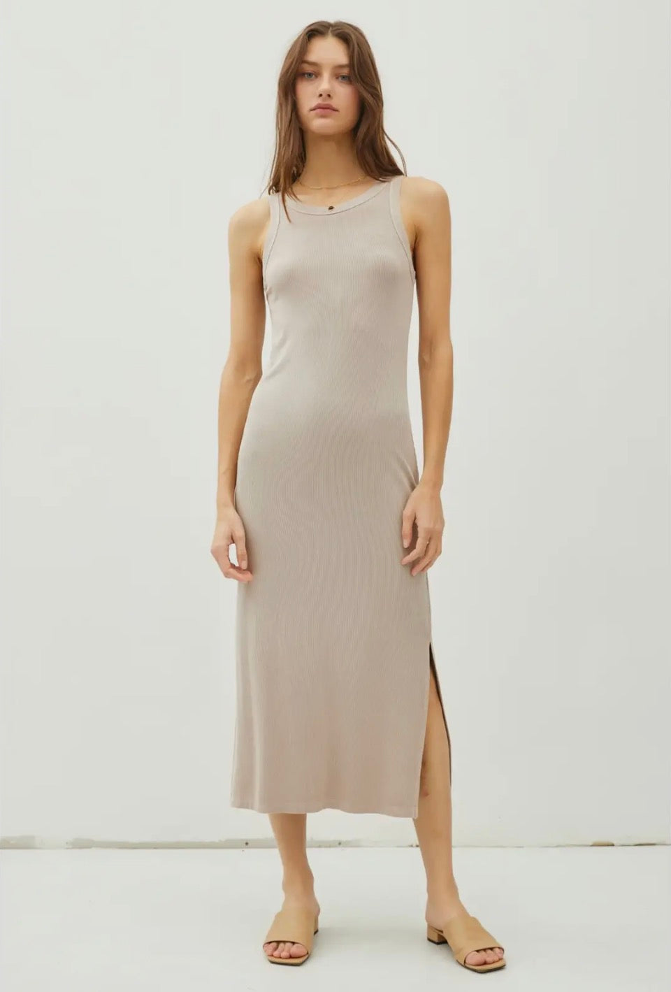 Greige Tank Dress
